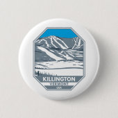 Killington Ski Area Winter Vermont Ronde Button 5,7 Cm (Voorkant)