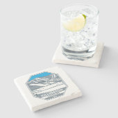 Killington Ski Area Winter Vermont Stenen Onderzetter (Zijkant)