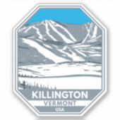 Killington Ski Area Winter Vermont Sticker (Voorkant)
