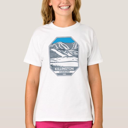 Killington Ski Area Winter Vermont T-shirt (Voorkant)