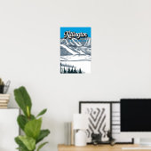 Killington Ski Area Winter Vermont Vintage Poster (Thuiskantoor)