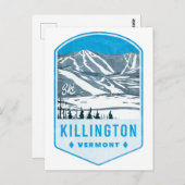 Killington Ski Badge Briefkaart (Voorkant / Achterkant)
