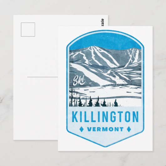 Killington Ski Badge Briefkaart (Voorkant / Achterkant)