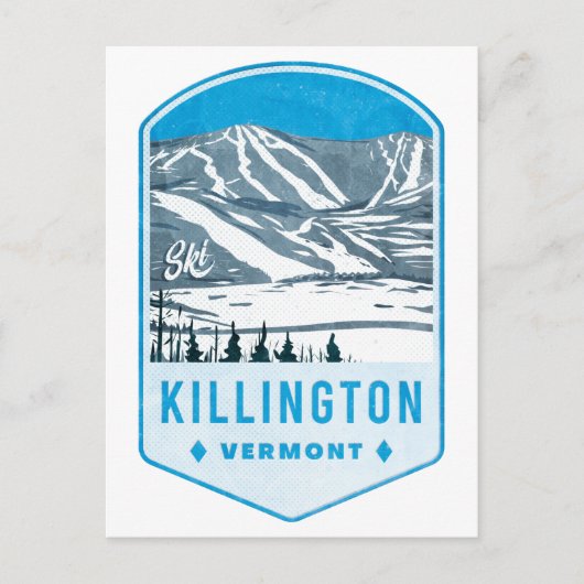 Killington Ski Badge Briefkaart (Voorkant)