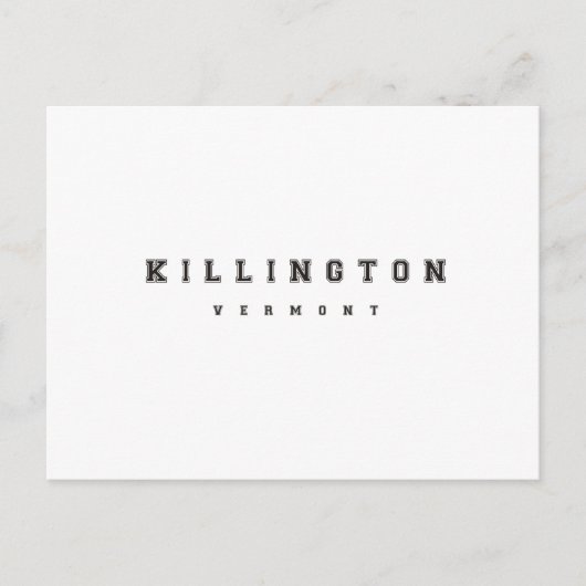 Killington Vermont Briefkaart (Voorkant)
