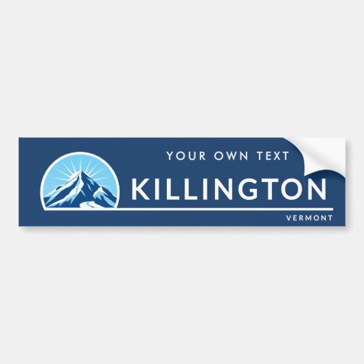 Killington Vermont mountain ski resort Bumpersticker (Voorkant)