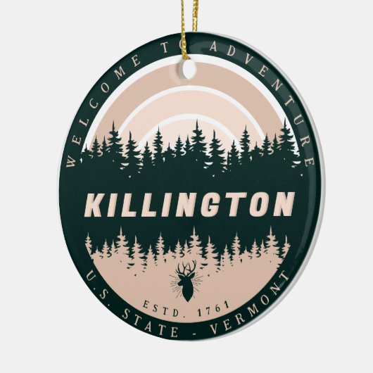Killington Vermont  Pine Trees Natuur Keramisch Ornament (Links)
