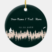 Killington Vermont  Pine Trees Natuur Keramisch Ornament (Achterkant)