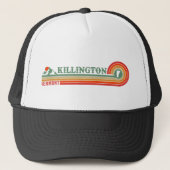 Killington Vermont Retro Sunset Ski Souvenirs 60s Trucker Pet (Voorkant)