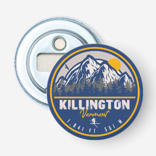 Killington Vermont Retro Sunset Ski Souvenirs 80s Button Flesopener