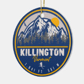Killington Vermont Retro Sunset Ski Souvenirs 80s Keramisch Ornament (Links)