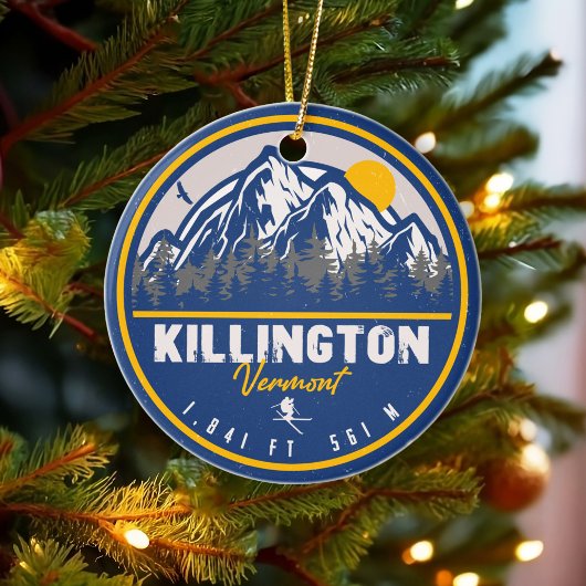 Killington Vermont Retro Sunset Ski Souvenirs 80s Keramisch Ornament