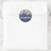 Killington Vermont Retro Sunset Ski Souvenirs Ronde Sticker (Tas)