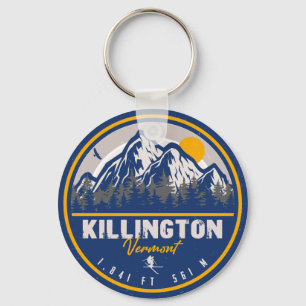 Killington Vermont Retro Sunset Ski Souvenirs Sleutelhanger