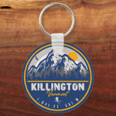 Killington Vermont Retro Sunset Ski Souvenirs Sleutelhanger (Achterkant)