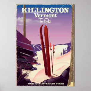 Killington, Vermont Ski reisprint. Poster