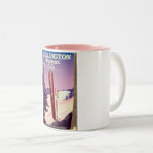 Killington, Vermont Ski reisprint. Tweekleurige Koffiemok (Voorkant rechts)