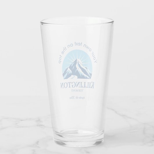 Killington Vermont ski resort drinks beer Glas (Achterkant)
