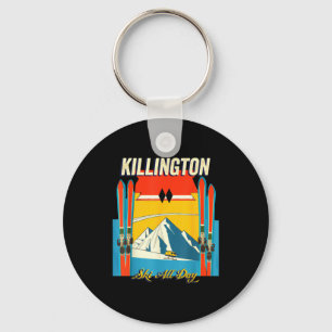 Killington Vermont skidag - retro vintage stijl Sleutelhanger