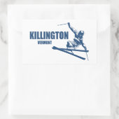 Killington Vermont Skier Rechthoekige Sticker (Tas)