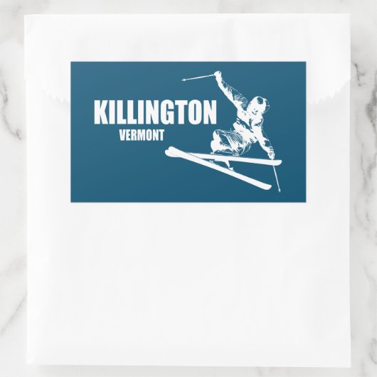 Killington Vermont Skier Rechthoekige Sticker (Tas)