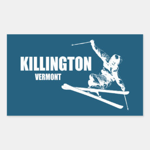 Killington Vermont Skier Rechthoekige Sticker