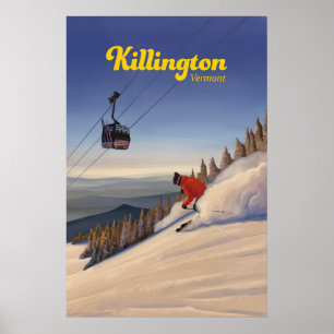 Killington Vermont Skigebied Reisposter Poster