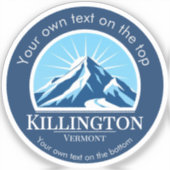 Killington Vermont skigebied Sticker (Voorkant)