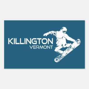 Killington Vermont Snowboarder Rechthoekige Sticker