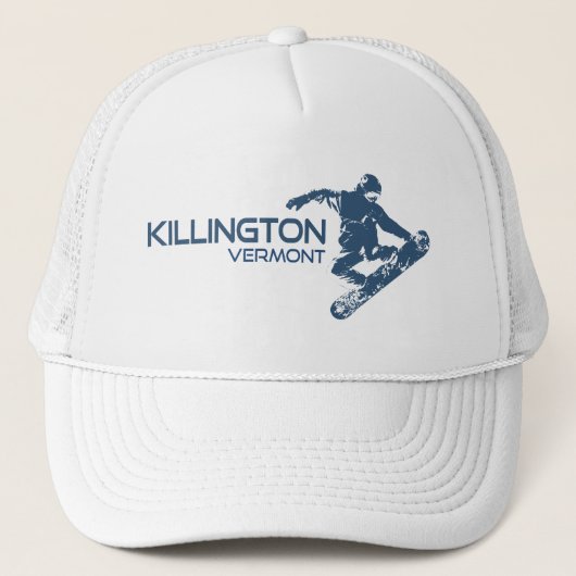Killington Vermont Snowboarder Trucker Pet (Voorkant)
