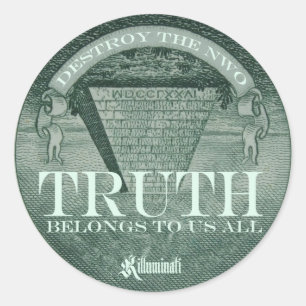 Killuminati - "Waarheid is van ons allemaal" Stick Ronde Sticker