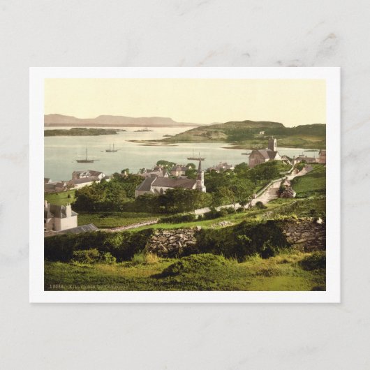 Killybegs Village, Donegal, Ierland, 19e eeuw Briefkaart (Voorkant)
