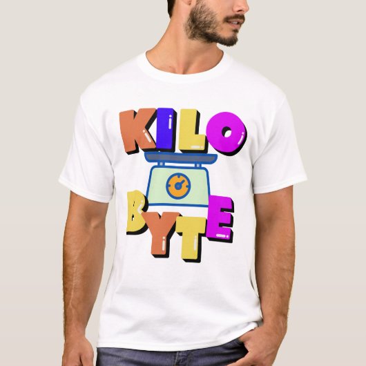 Kilobyte in Data Meeteenheid T-shirt (Voorkant)