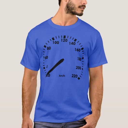Kilometer snelheidsmeter auto vriend t-shirt (Voorkant)