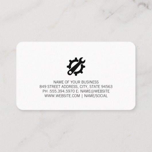 kilometerteller | Automatische services Visitekaartje (Achterkant)