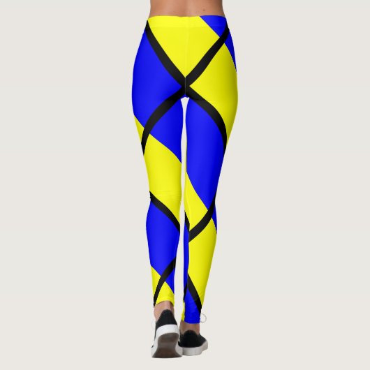 Kilomonblauw en geel leggings (Achterkant)
