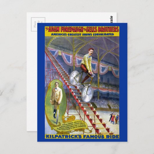 Kilpatricks Famous Ride Circus Poster Briefkaart (Voorkant / Achterkant)