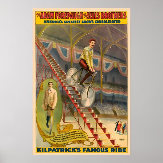 Kilpatrick's Ride Circus Fiets Poster (Voorkant)