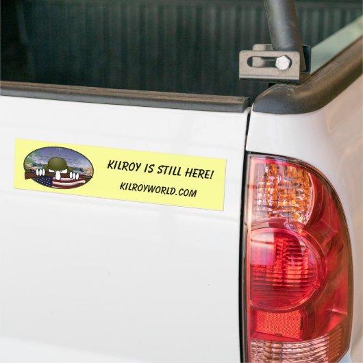 Kilroy, nog steeds hier Bumpersticker (Op Truck)