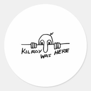 Kilroy Was Here - Tweede Wereldoorlog, WW2, Histor Ronde Sticker