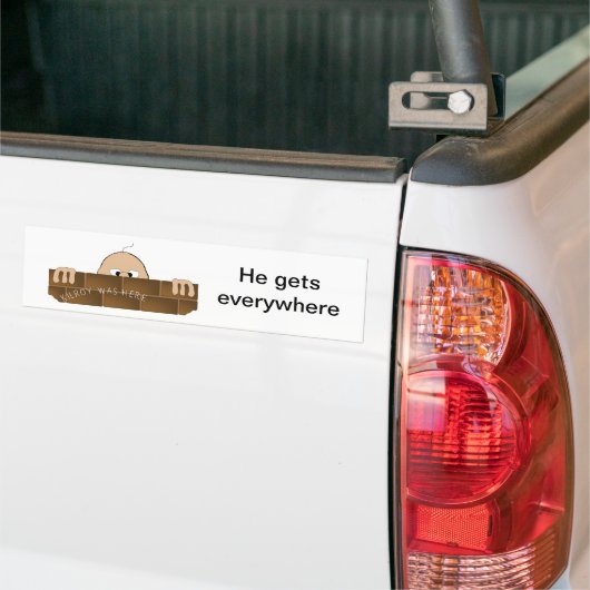 Kilroy was hier Bumpersticker (Op Truck)