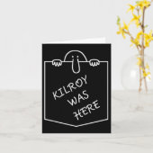 Kilroy was hier een graffiti kunstzak kaart (Gele Bloem)