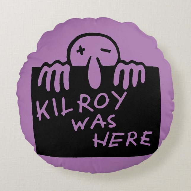 Kilroy was hier rond kussen (Voorkant)
