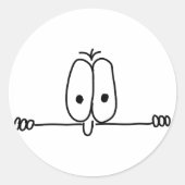 Kilroy was hier ronde sticker (Voorkant)