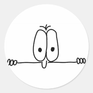 Kilroy was hier ronde sticker