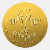 Kilroy was hier ronde sticker (Voorkant)