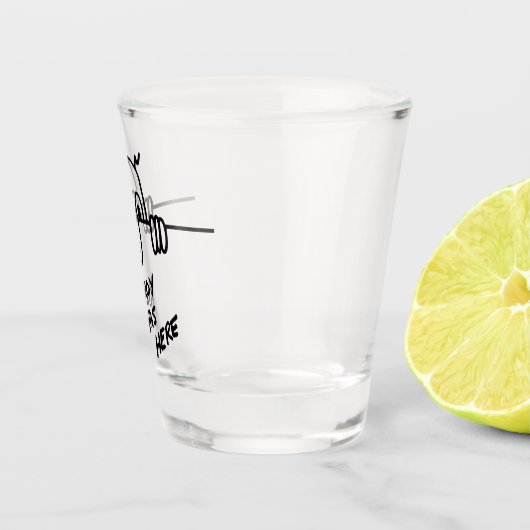 Kilroy was hier shot glas (Rechts)