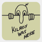 Kilroy was hier Sticker (Voorkant)
