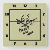 Kilroy was hier vierkante klok (Voorkant)