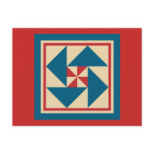 Kilt Briefkaart - Patriottische centrifuge (rood)